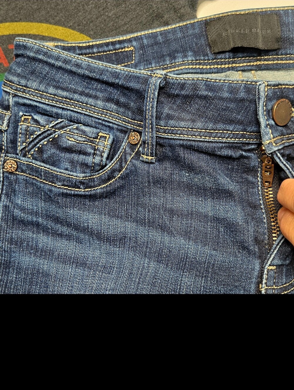 Buckle Black Bootcut Dark Blue Jean Low Rise Size 27 X 32 Fit No. 53 - Picture 7 of 12